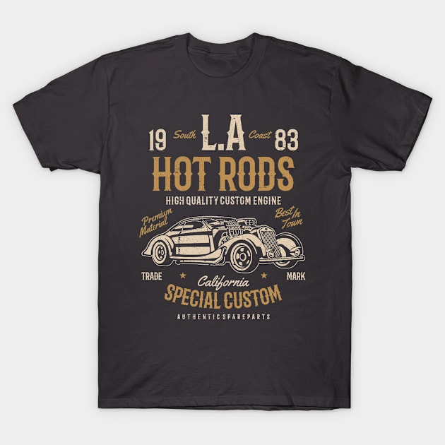 LA Hot Rods: California Special Custom Design T-Shirt by Jarecrow 